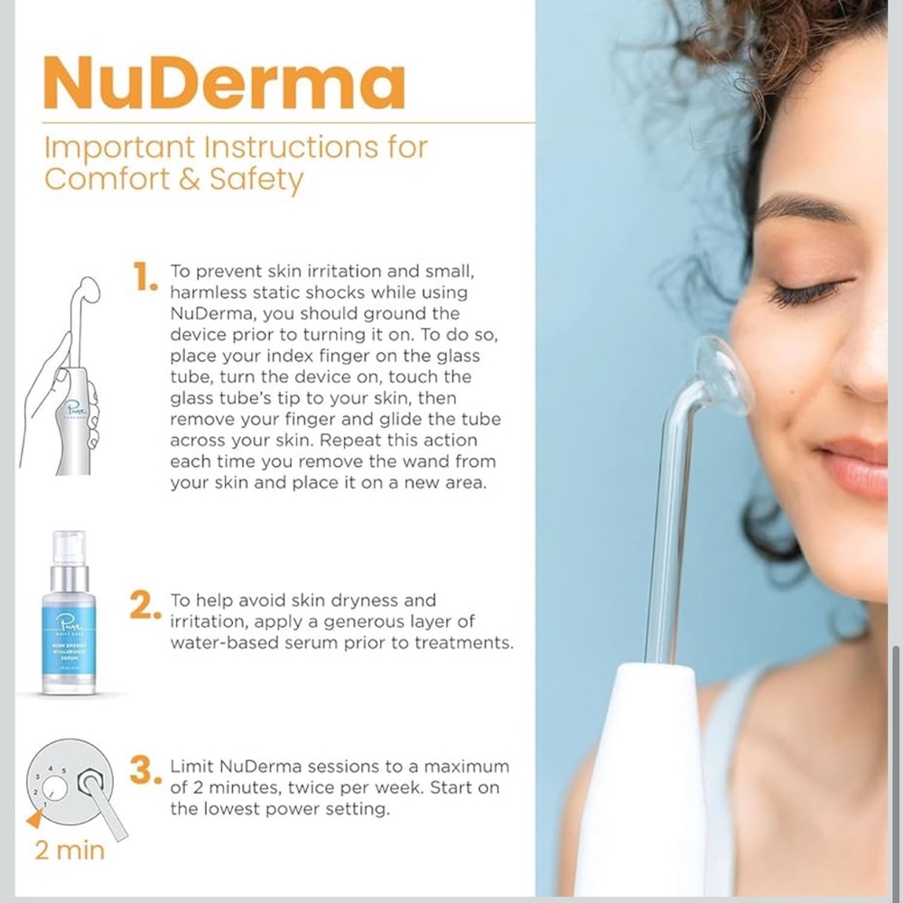 NuDerma Skin Therapy Wand – Anti-Aging/Wrinkle, Skin Tightening, Clarifying - Picture 4 of 11